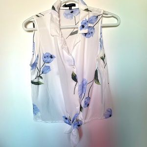 Dynamite Floral button down blouse